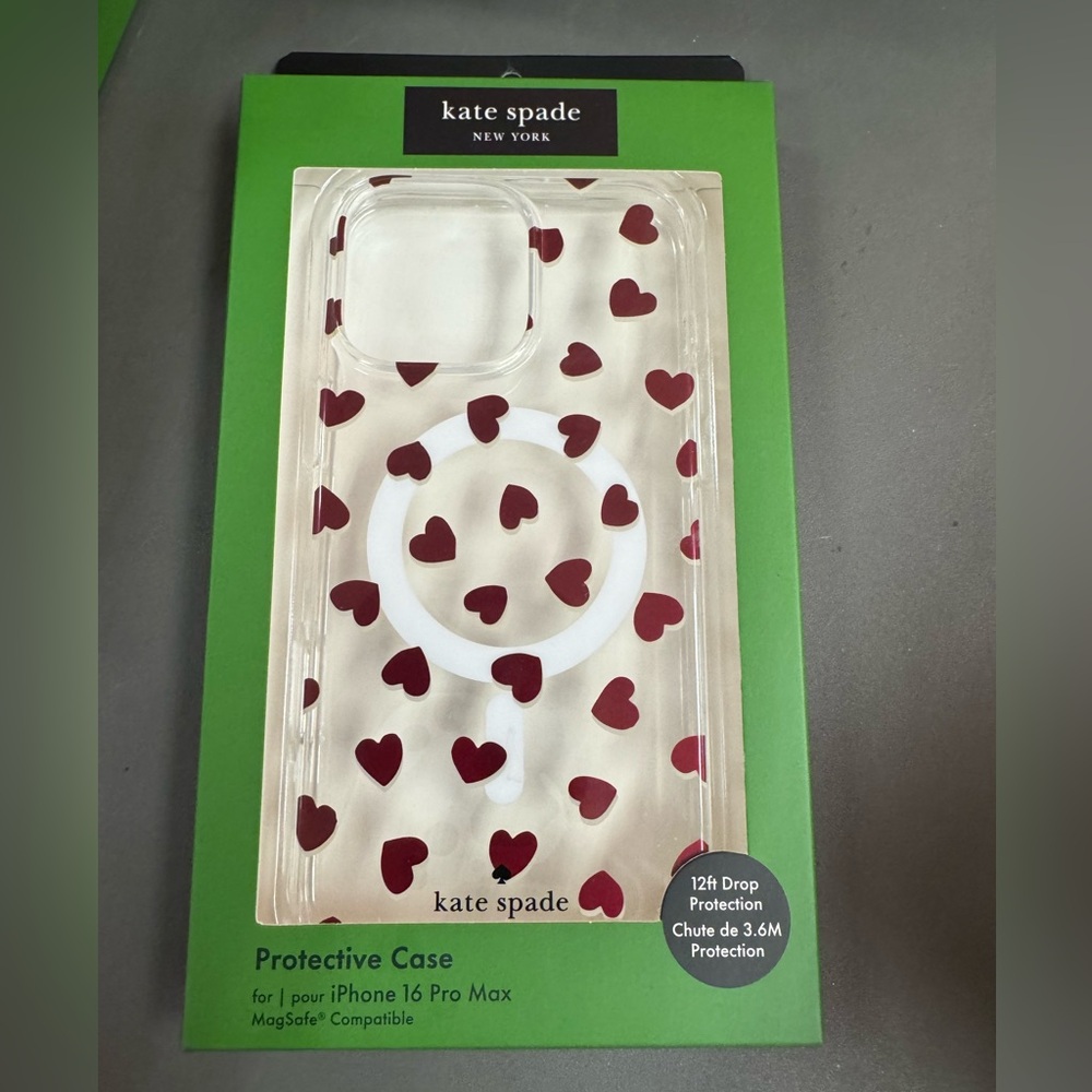 Kate Spade Heart Pattern iPhone 16 Pro Max Case-
Add some fun& style every day❤️
